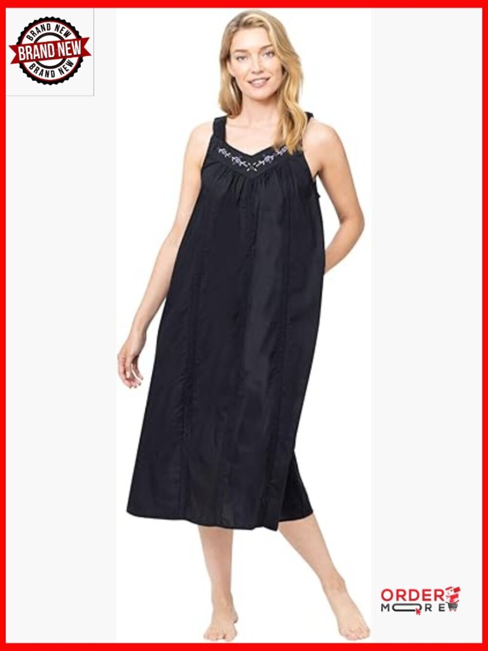 Victorian Nightgown 100% Cotton Square Neck Sleepshirt Adult